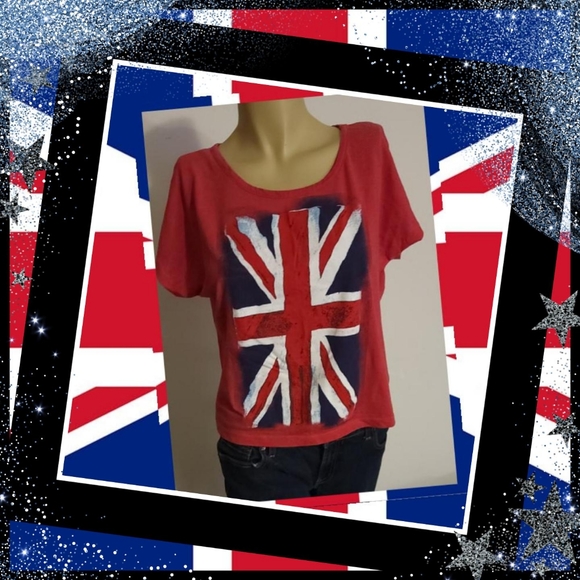 British Flag "Bittersweet" Short Sleeve Tee - Picture 1 of 8